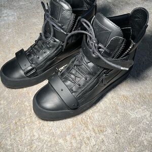 Giuseppe Zanotti Black High-Top Sneakers